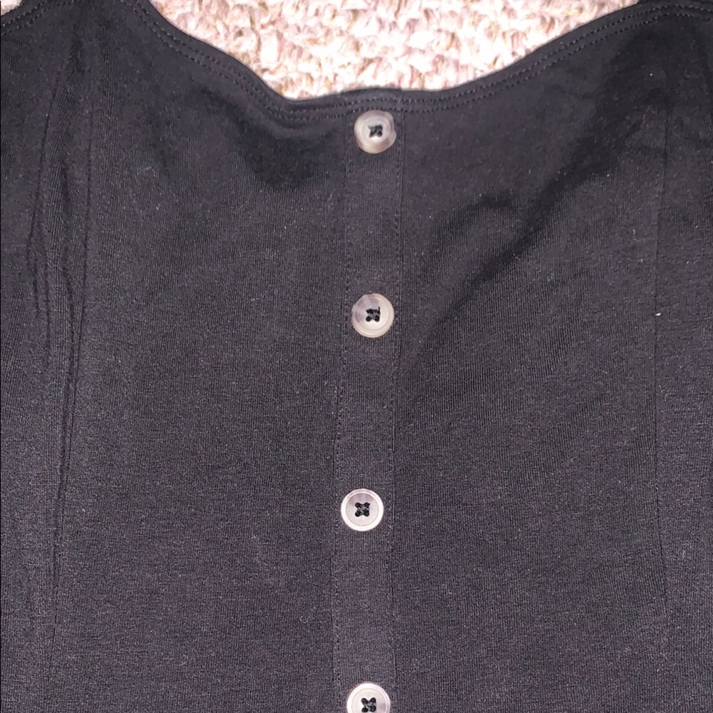 Forever 21 Black Button-Front Romper - Picture 3 of 4
